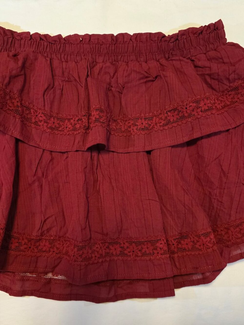 Women's‎ Game Day Tiered Ruffle a-Line Skort - Wild Fable Maroon S - Picture 3 of 4